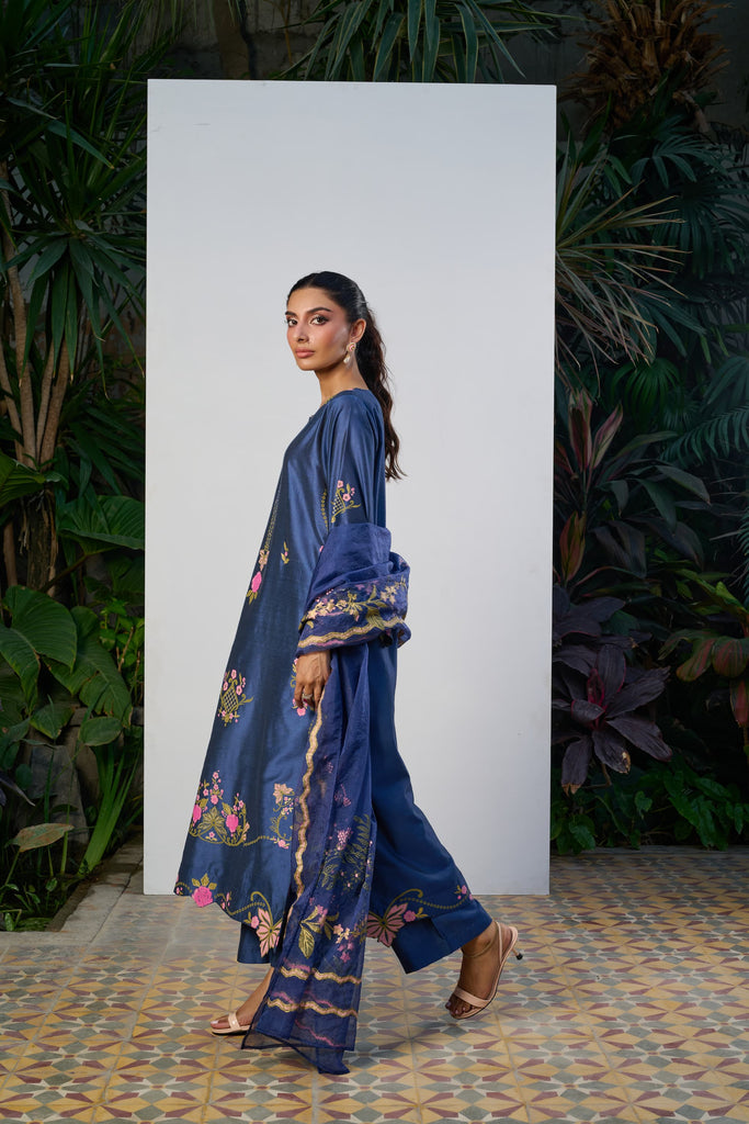 Ink Rose Dupatta