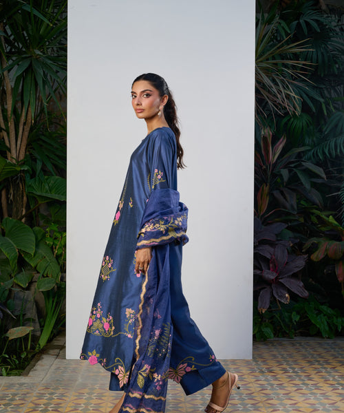 Ink Rose Dupatta
